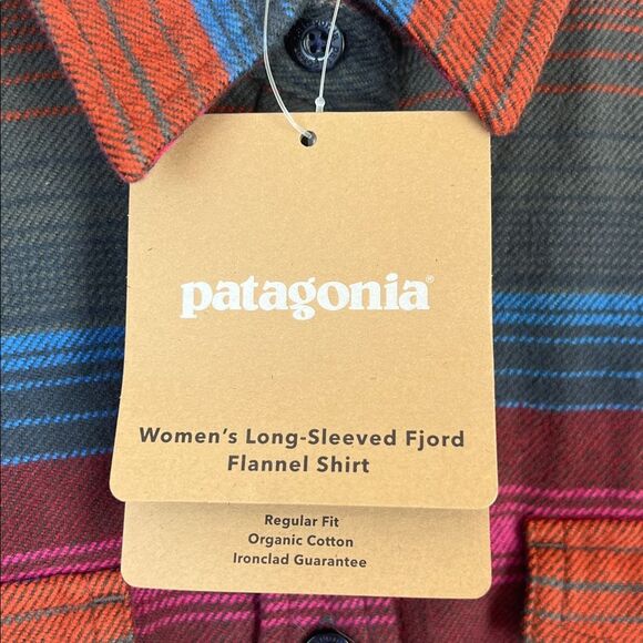 NWT Patagonia Long-Sleeved Fjord Flannel Shirt Aztec Print Sz 6 Womens - Picture 6 of 11